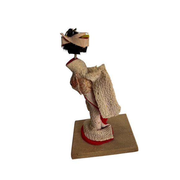 Miniature Japanese Hanayome Bride Doll by Yukiko Sato 3.75" Folk Art Signed - Picture 3 of 5